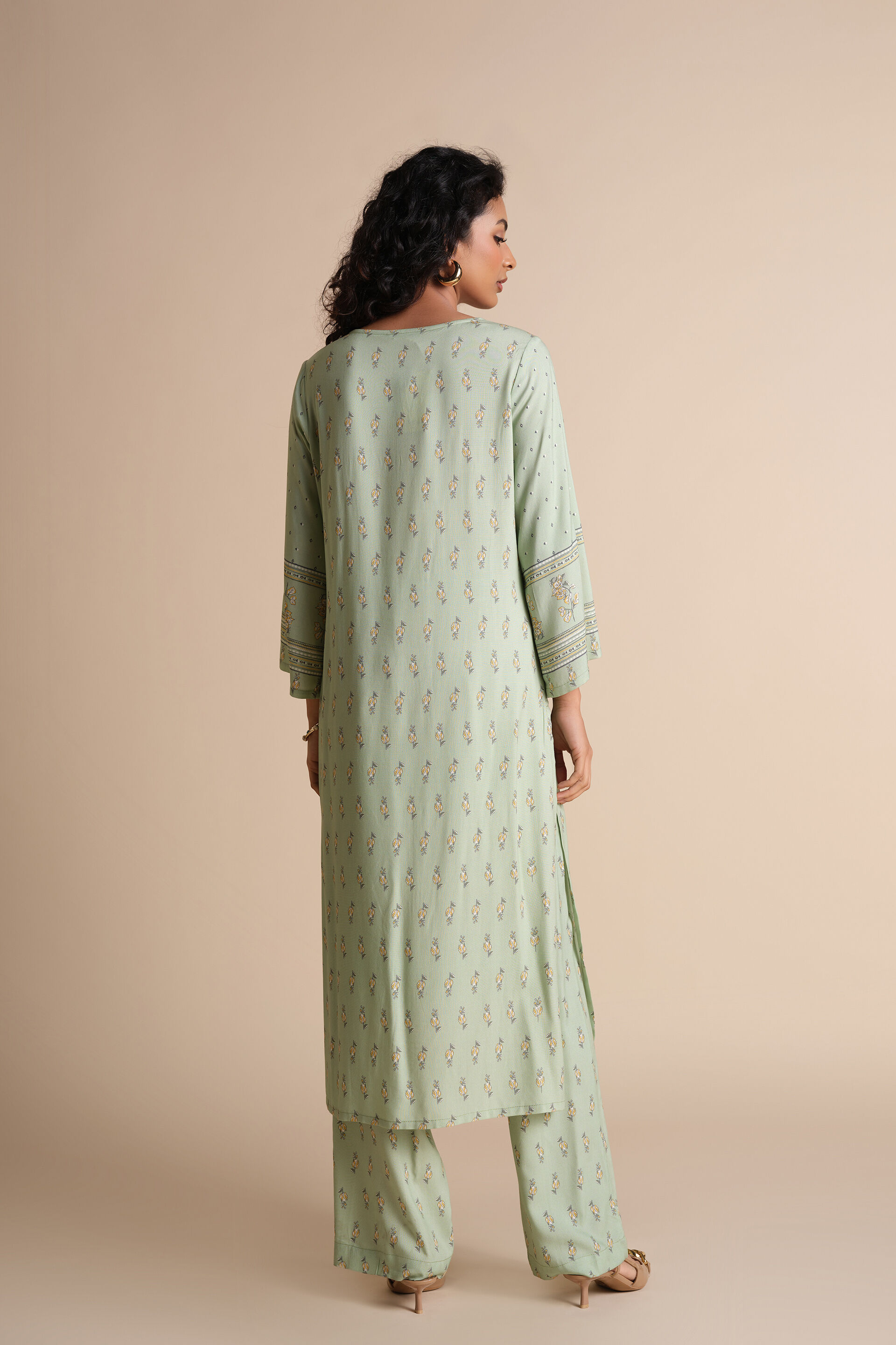 Sadabahar Kurta Set, Sage Green, image 5